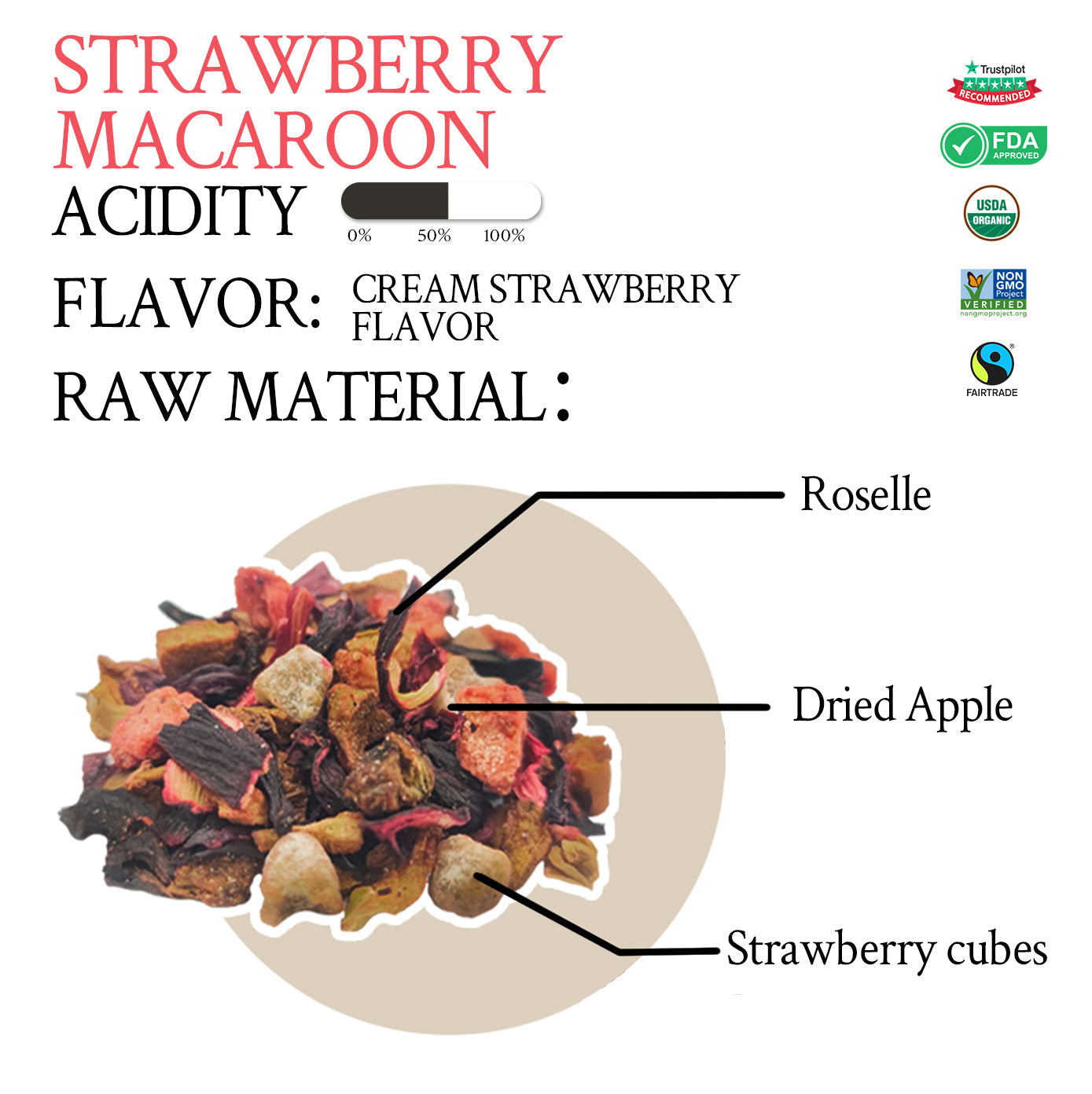 Strawberry Macaroon Fruit Tea